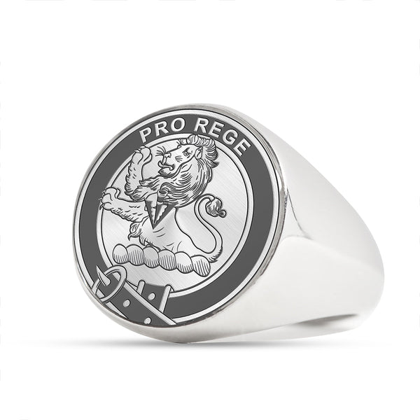 MacPhee Clan Badge Engraved Signet Ring