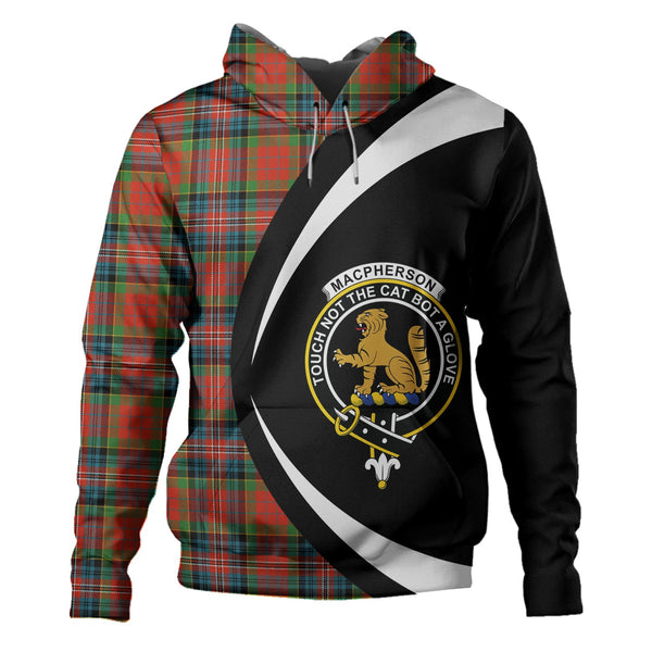 MacPherson Ancient Clan Badge Tartan Hoodie Circle Style