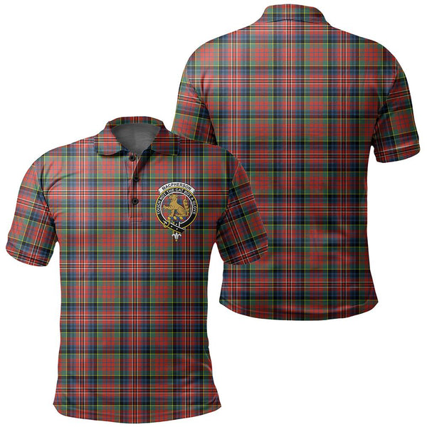 MacPherson Ancient Tartan Classic Crest Polo Shirt