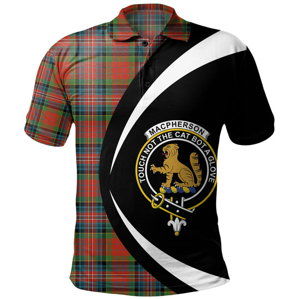 MacPherson Ancient Clan Badge Tartan Polo Shirt Circle Style Personalized