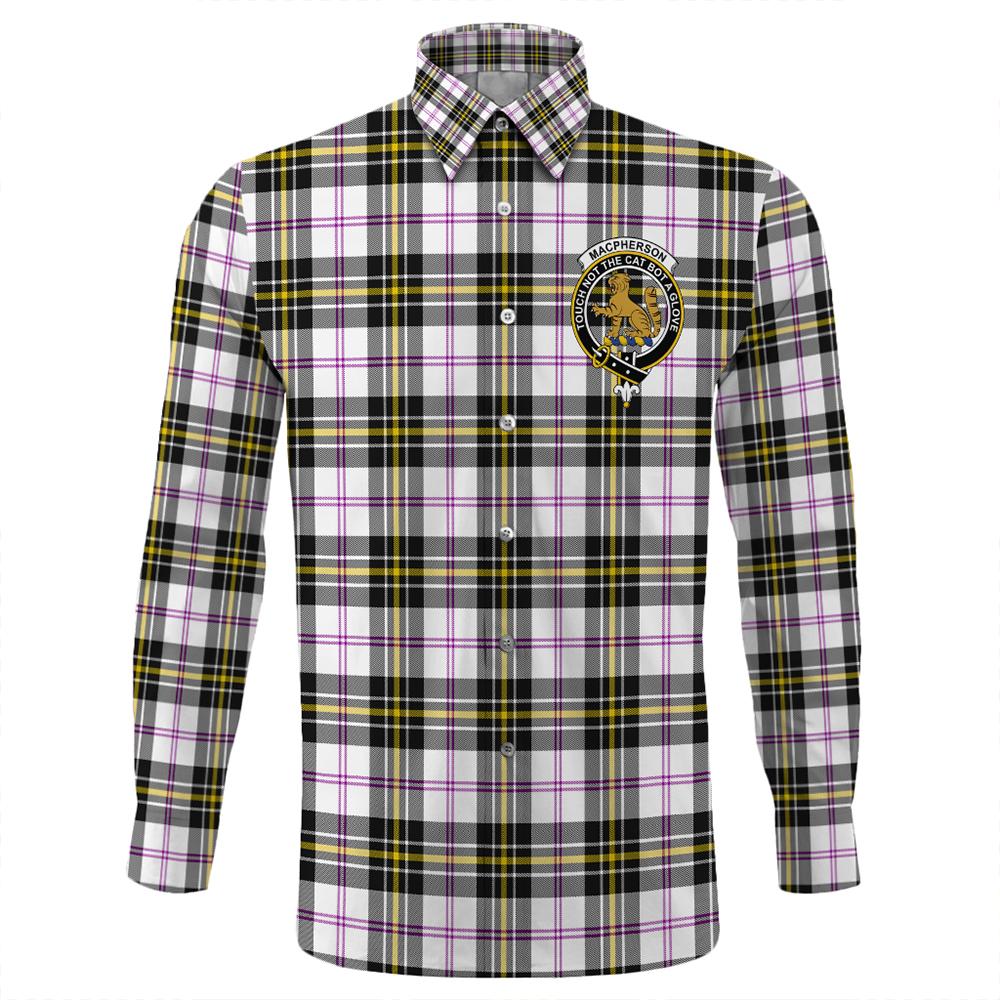 MacPherson Dress Modern Tartan Classic Crest Long Sleeve Button Shirt