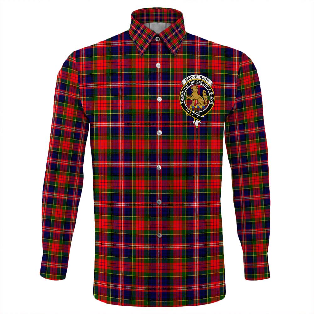 MacPherson Modern Tartan Classic Crest Long Sleeve Button Shirt