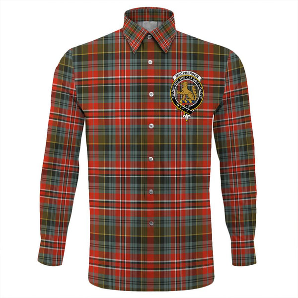 MacPherson Weathered Tartan Classic Crest Long Sleeve Button Shirt