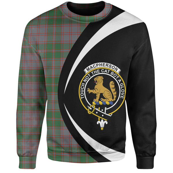 MacPherson of Glentruim Ancient Clan Badge Tartan Sweatshirt Circle Style Personalized