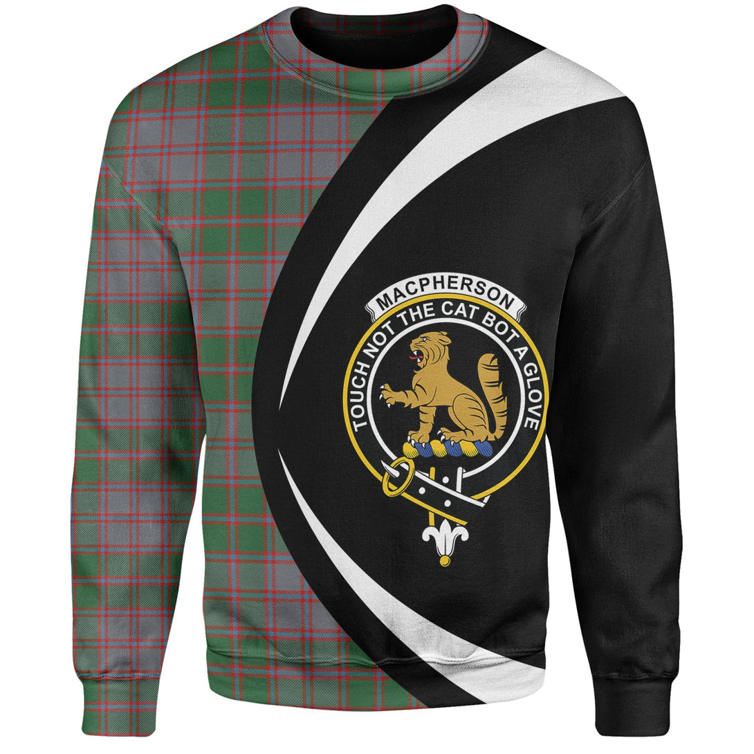 MacPherson of Glentruim Modern Clan Badge Tartan Sweatshirt Circle Style Personalized