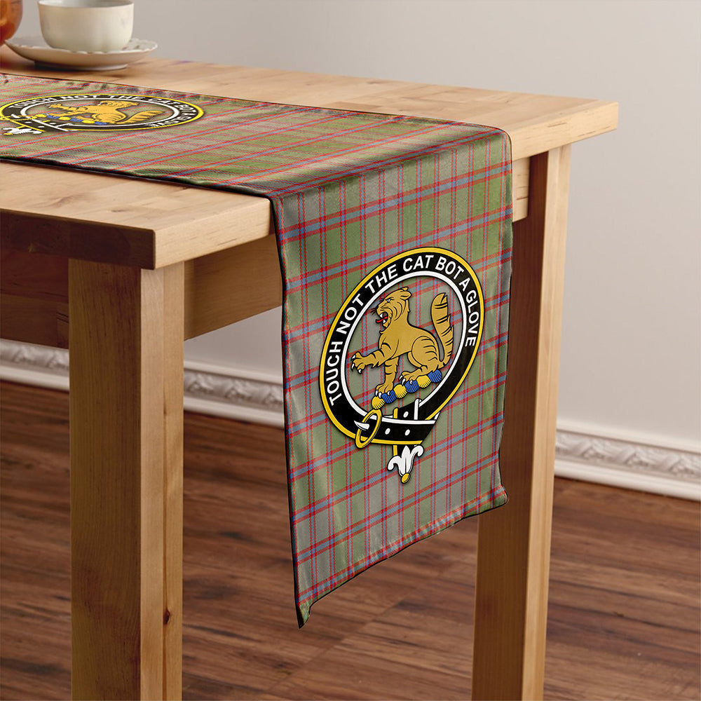 MacPherson of Glentruim Weathered Clan Badge Tartan Table Runner