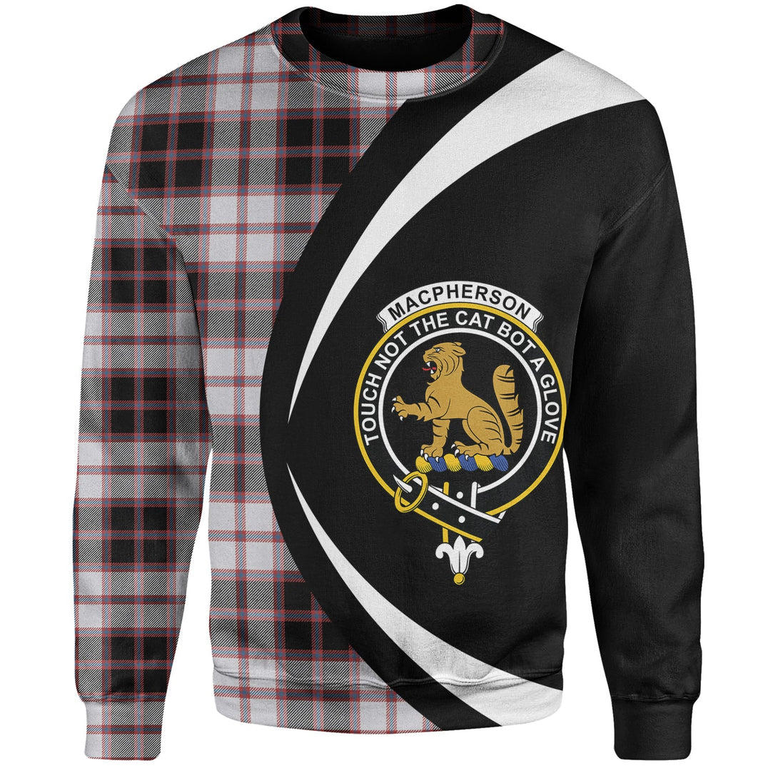 MacPherson of Pitmain Ancient Clan Badge Tartan Sweatshirt Circle Style Personalized