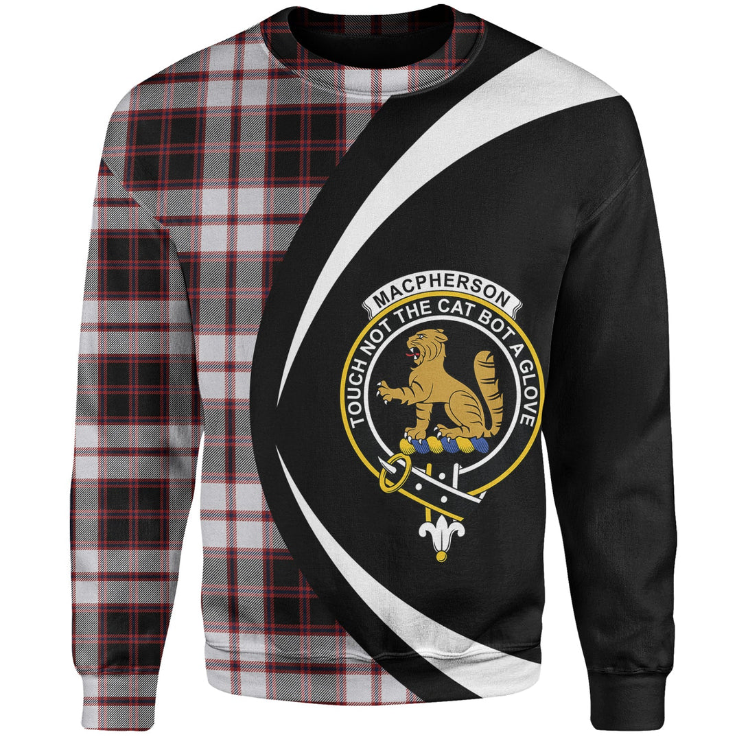 MacPherson of Pitmain Modern Clan Badge Tartan Sweatshirt Circle Style Personalized