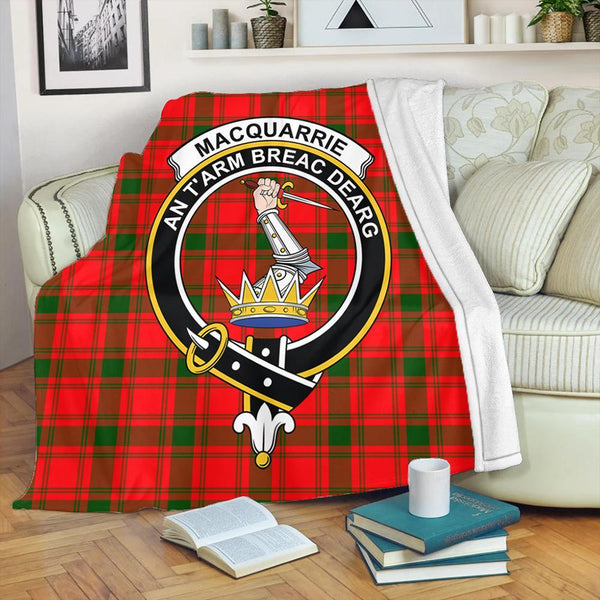 MacQuarrie Modern Tartan Crest Premium Blanket