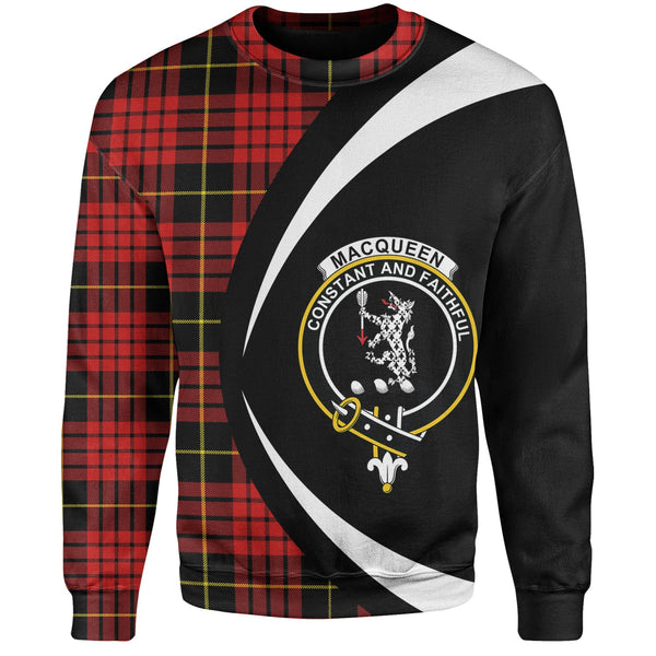 MacQueen Modern Clan Badge Tartan Sweatshirt Circle Style Personalized