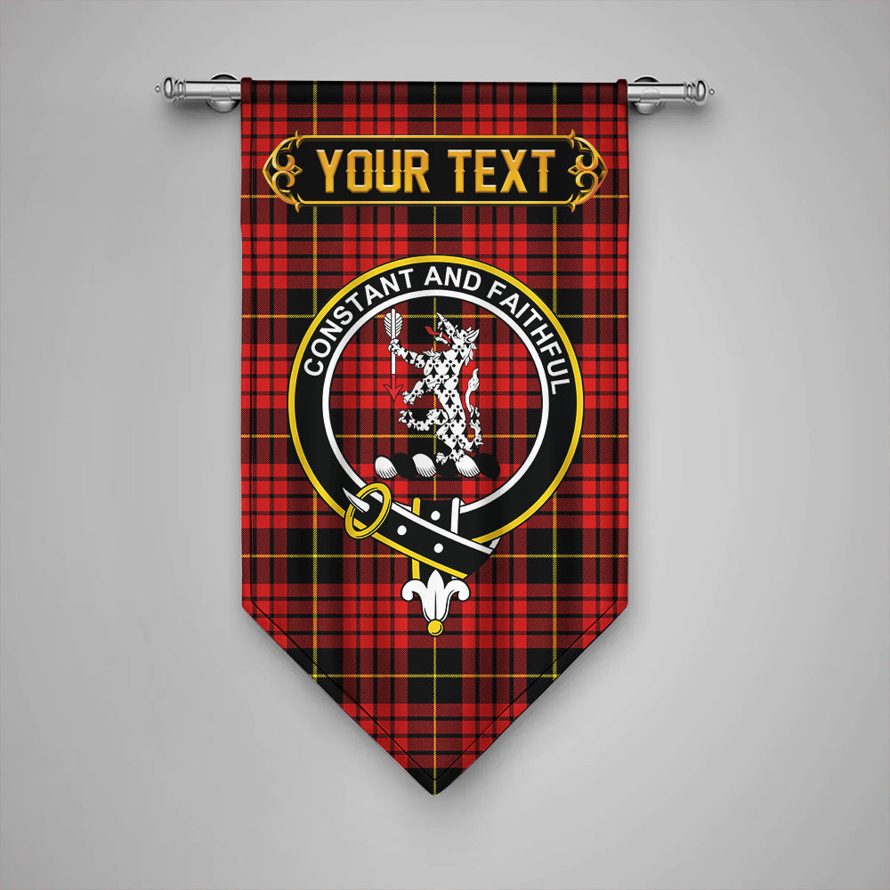 MacQueen Modern Clan Badge Tartan Gonfalon Personalize