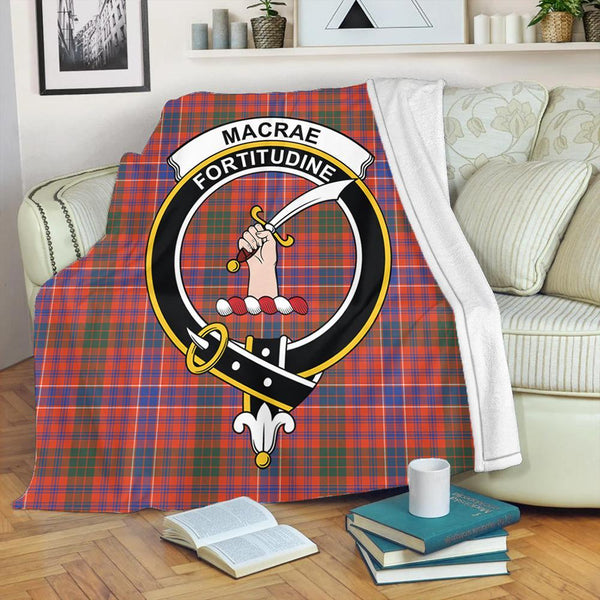 MacRae Ancient Tartan Crest Premium Blanket