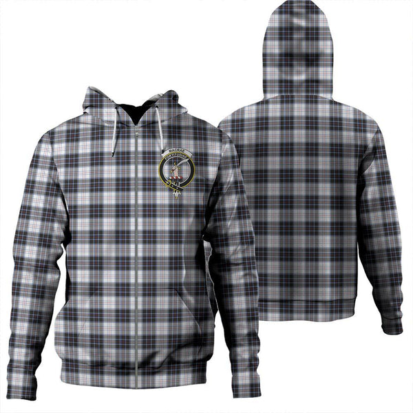 MacRae Dress Modern Tartan Classic Crest Zipper Hoodie