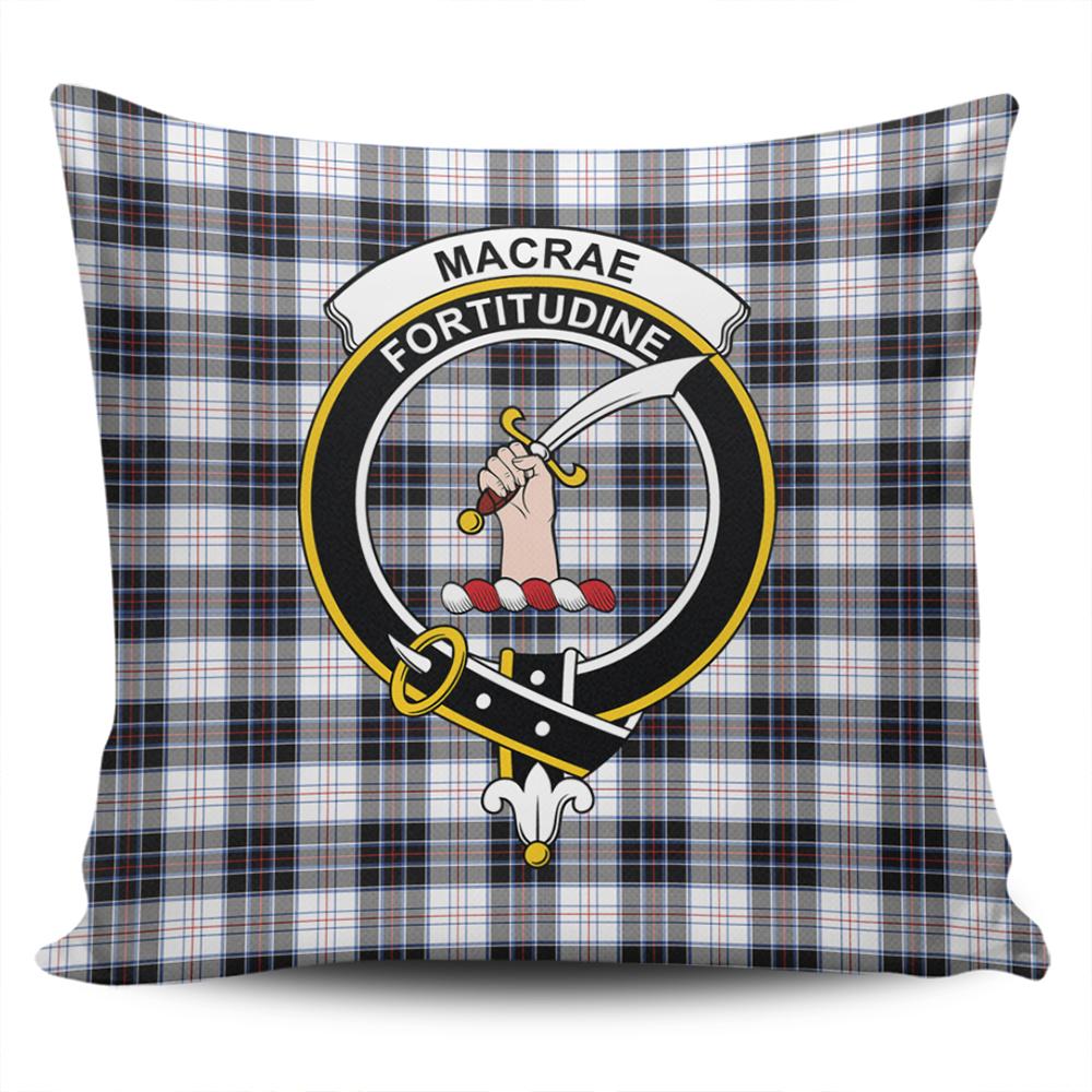 MacRae Dress Modern Tartan Classic Crest Pillow Cover