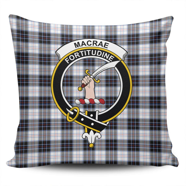 MacRae Dress Modern Tartan Classic Crest Pillow Cover