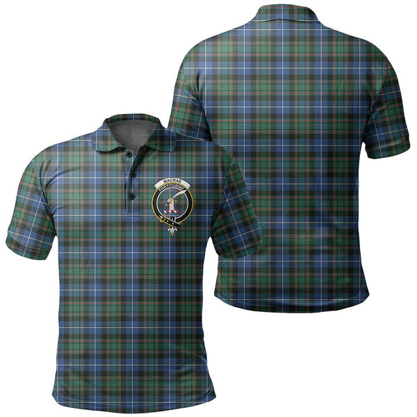 MacRae Hunting Ancient Tartan Classic Crest Polo Shirt