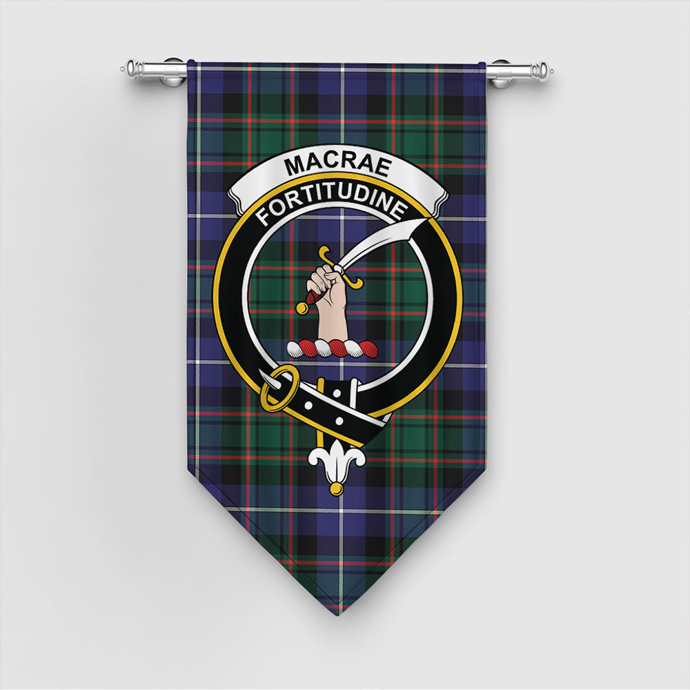 MacRae Hunting Modern Tartan Classic Crest Gonfalon