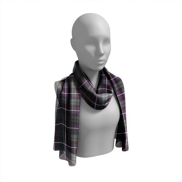 MacRae Hunting Weathered Tartan Classic Silk Habotai Long Scarf