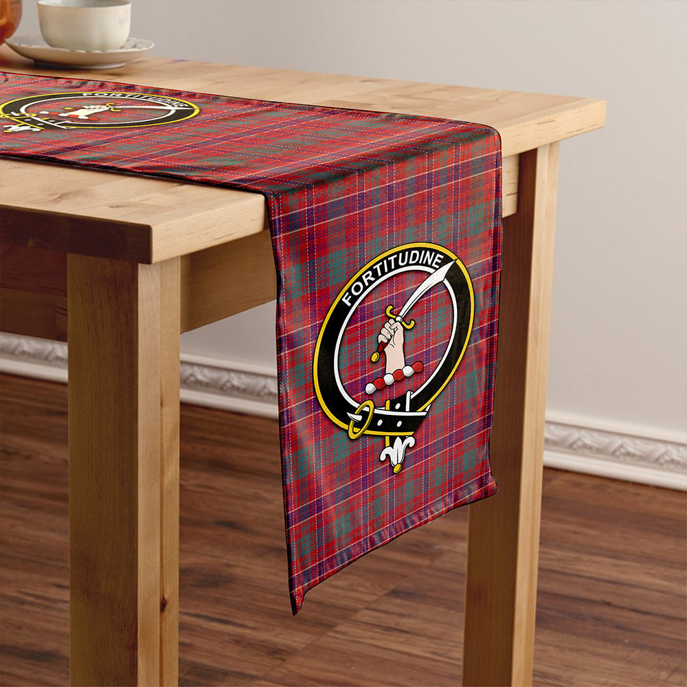 MacRae Weathered Clan Badge Tartan Table Runner