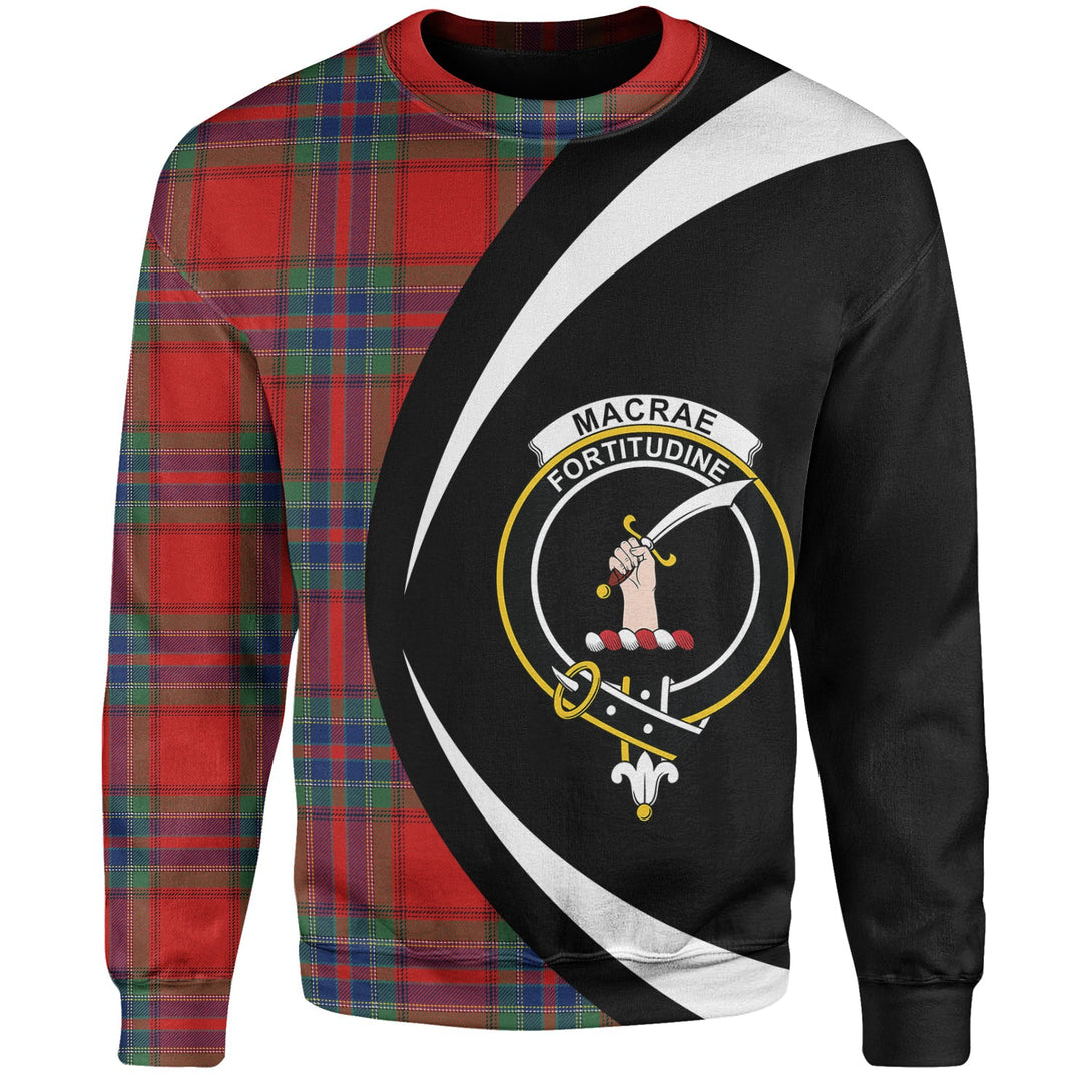 MacRae of Ardentoul Modern Clan Badge Tartan Sweatshirt Circle Style Personalized