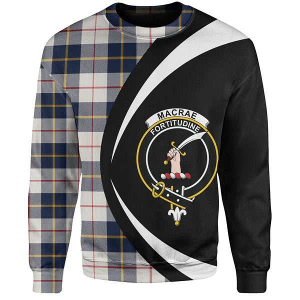 MacRae of Conchra Modern Clan Badge Tartan Sweatshirt Circle Style Personalized