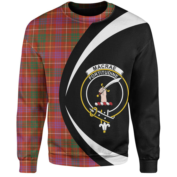 MacRae of Inverinate Ancient Clan Badge Tartan Sweatshirt Circle Style Personalized