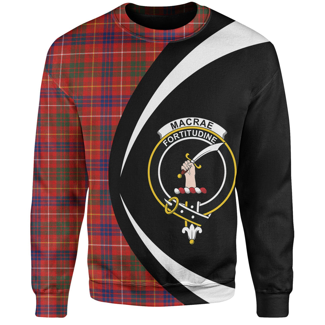 MacRae of Inverinate Modern Clan Badge Tartan Sweatshirt Circle Style Personalized