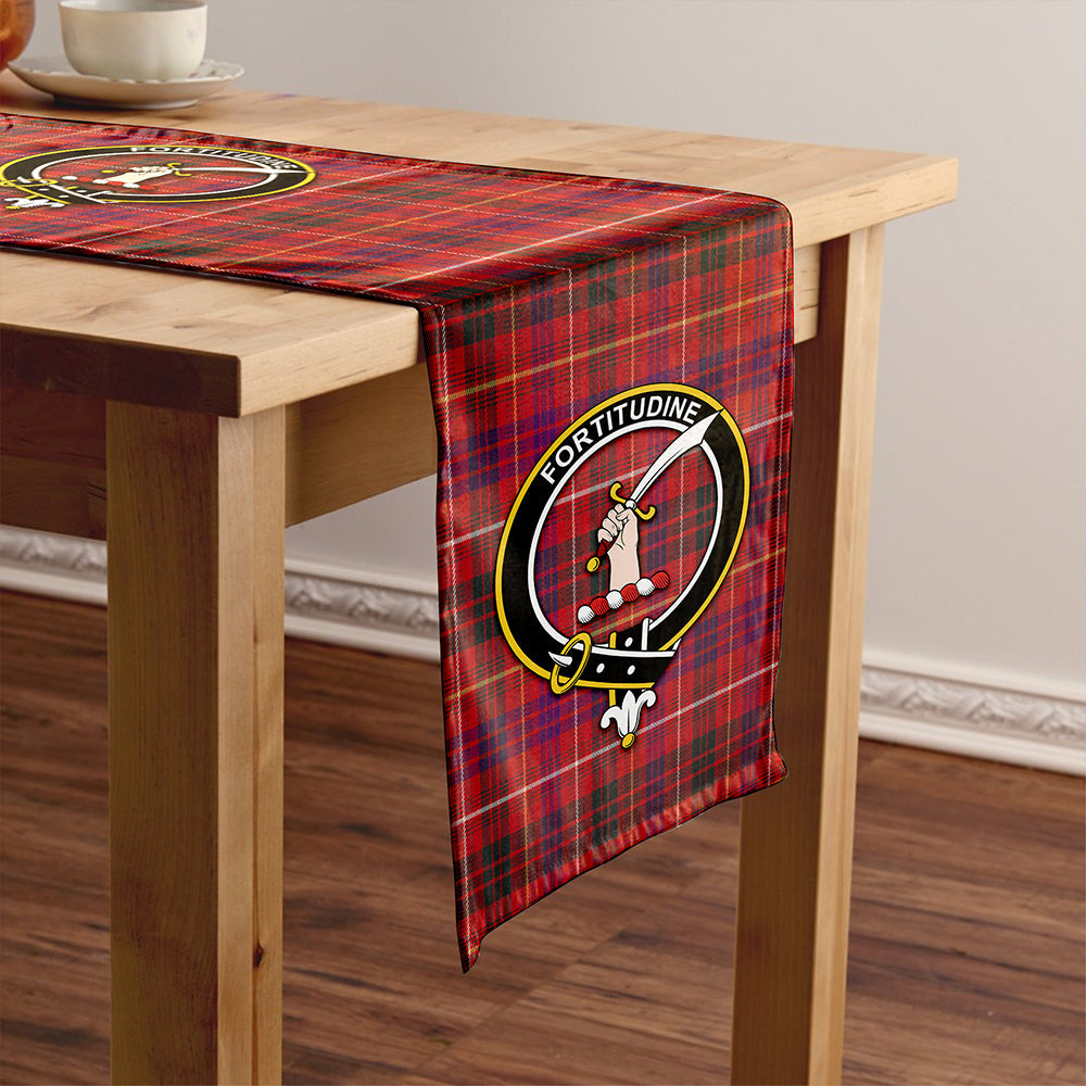 MacRae of Inverinate Weathered Clan Badge Tartan Table Runner