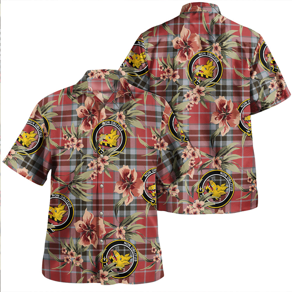 MacTavish Ancient Clan Badge Tartan Aloha Hawaiian Shirt Tropical Old Style