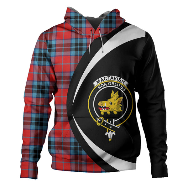 MacTavish Modern Clan Badge Tartan Hoodie Circle Style