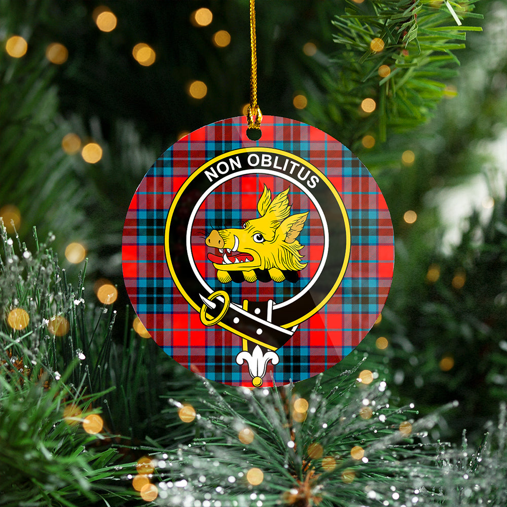 MacTavish Modern Clan Badge Tartan Plastic Christmas Ornaments