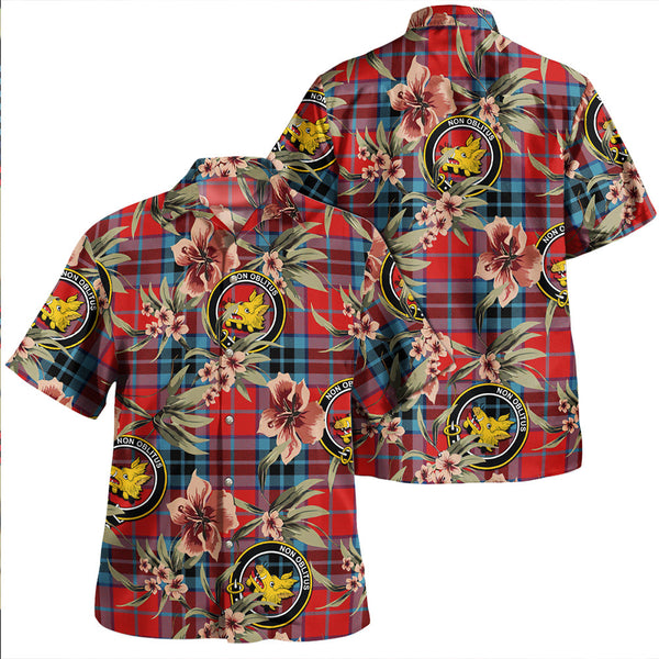 MacTavish Modern Clan Badge Tartan Aloha Hawaiian Shirt Tropical Old Style