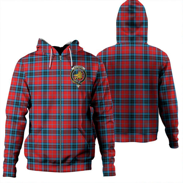 MacTavish Modern Tartan Classic Crest Zipper Hoodie