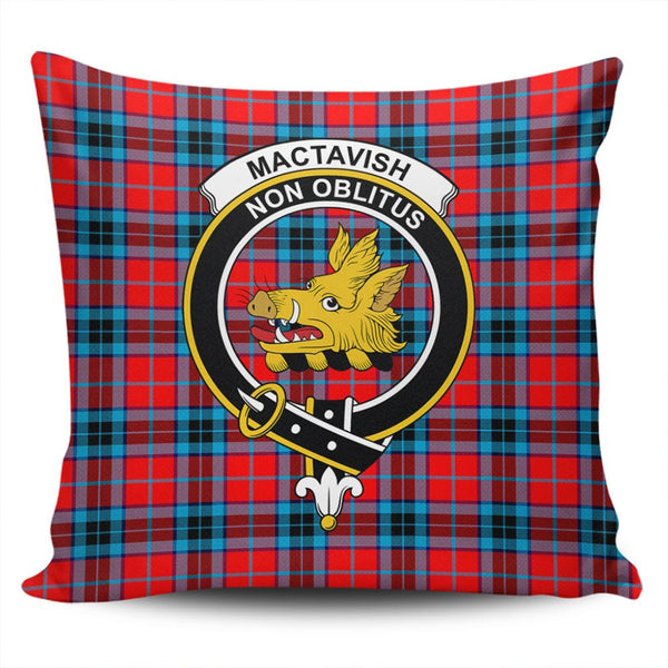 MacTavish Modern Tartan Classic Crest Pillow Cover