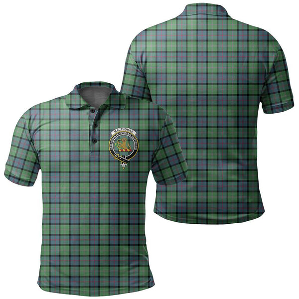 MacThomas Ancient Tartan Classic Crest Polo Shirt