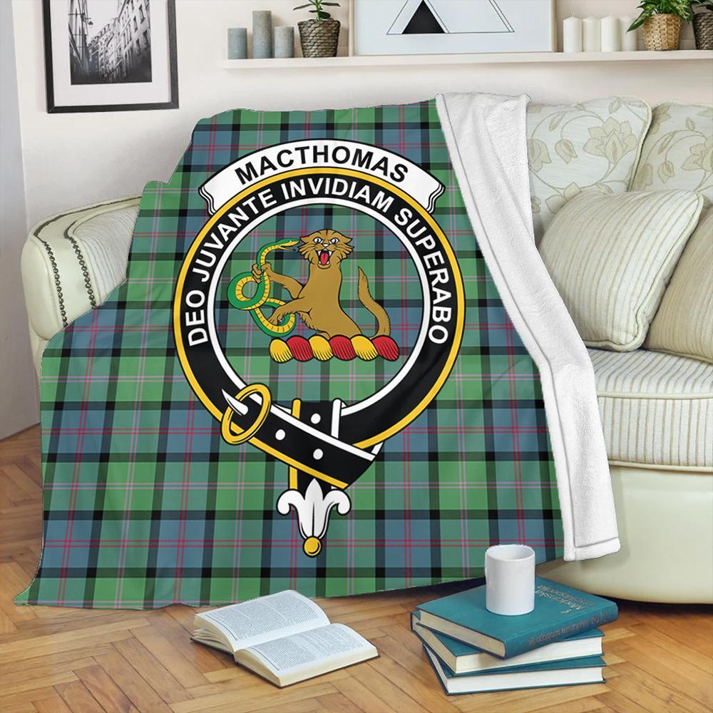 MacThomas Ancient Tartan Crest Premium Blanket