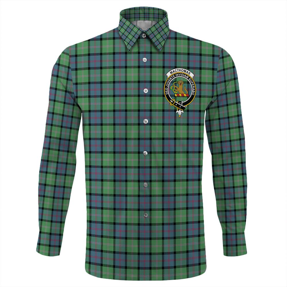 MacThomas Ancient Tartan Classic Crest Long Sleeve Button Shirt