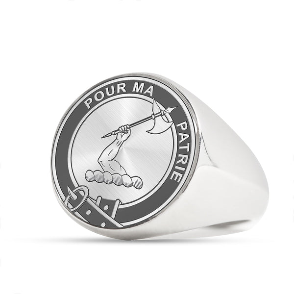 MacTier Clan Badge Engraved Signet Ring