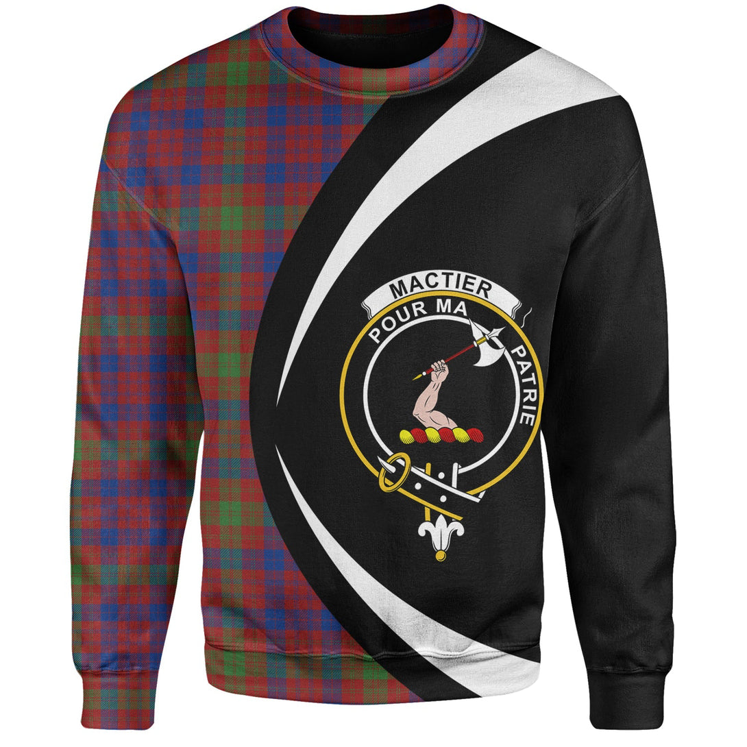 MacTier Modern Clan Badge Tartan Sweatshirt Circle Style Personalized