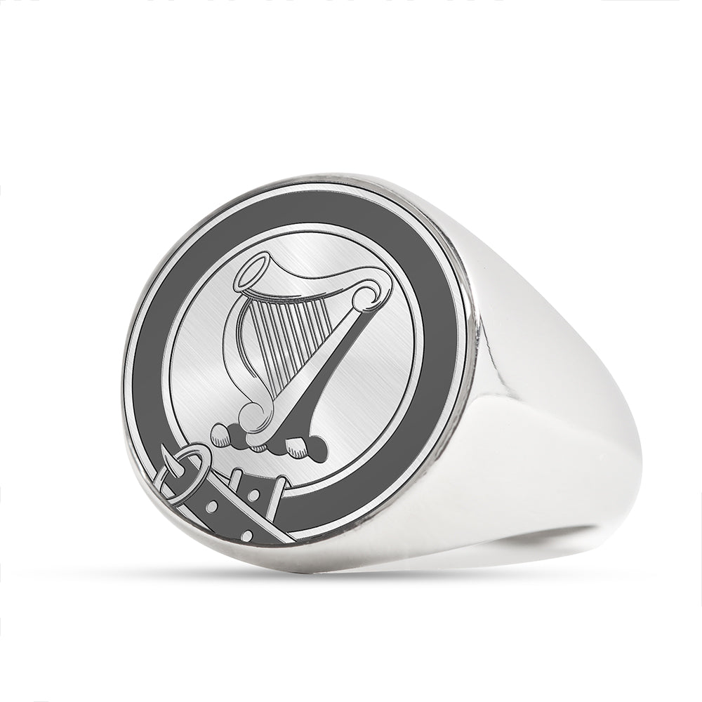 MacWhirter Clan Badge Engraved Signet Ring