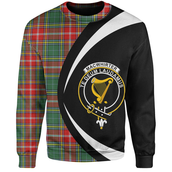 MacWhirter Modern Clan Badge Tartan Sweatshirt Circle Style Personalized