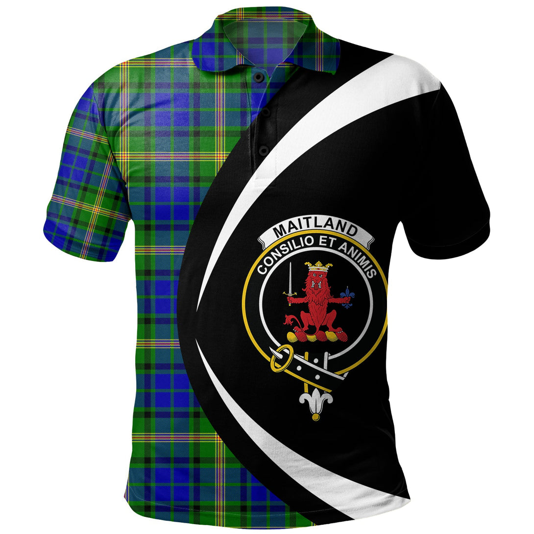 Maitland Clan Badge Tartan Polo Shirt Circle Style Personalized