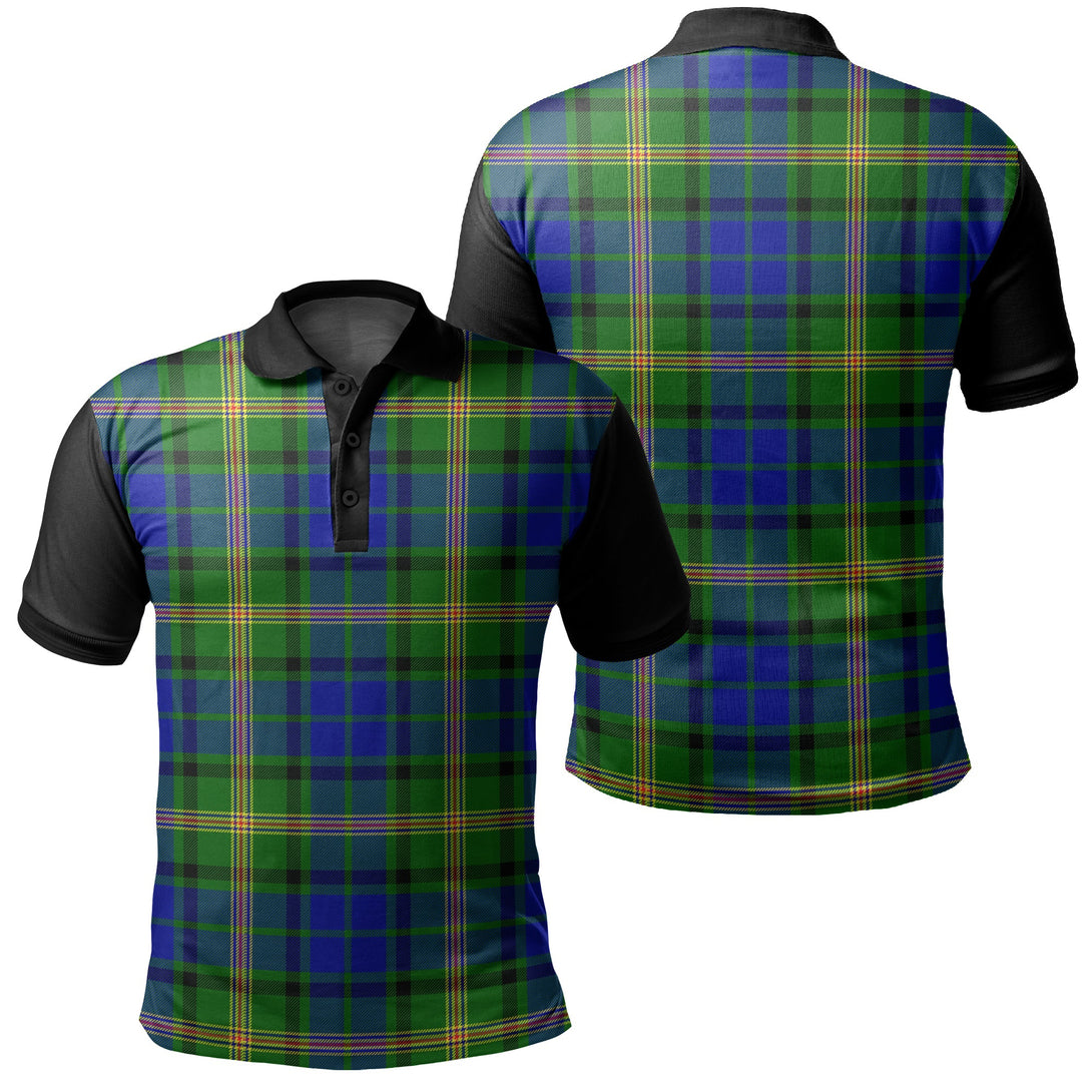 Maitland Tartan Classic Polo Shirt Black Neck 1 Style