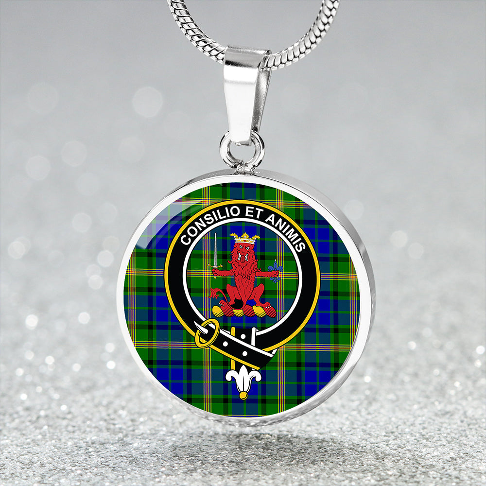 Maitland Clan Badge Tartan Classic Circle Necklace