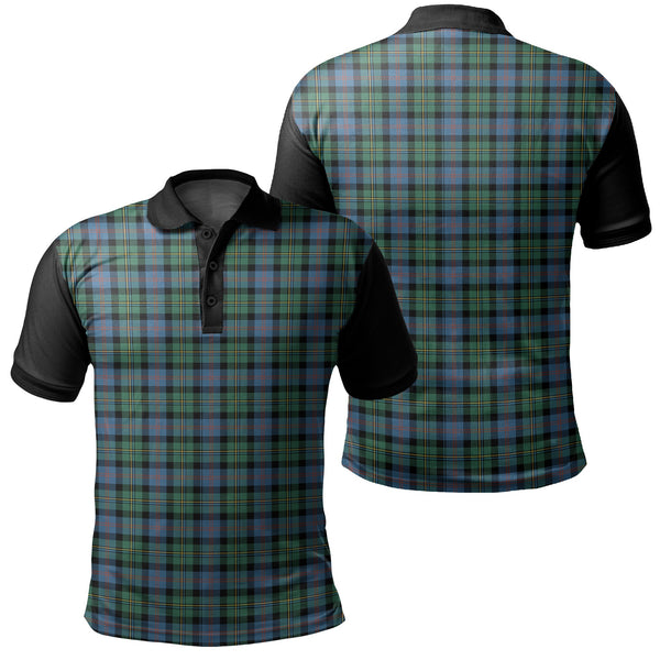 Malcolm Ancient Tartan Classic Polo Shirt Black Neck 1 Style