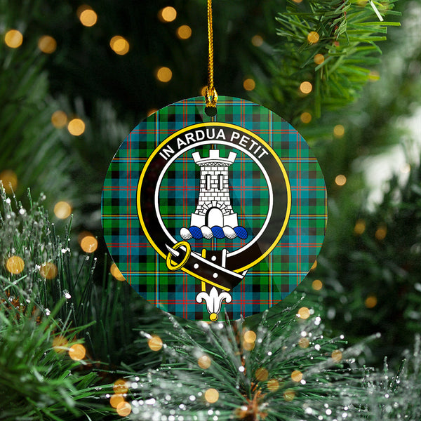 Malcolm Ancient Clan Badge Tartan Plastic Christmas Ornaments