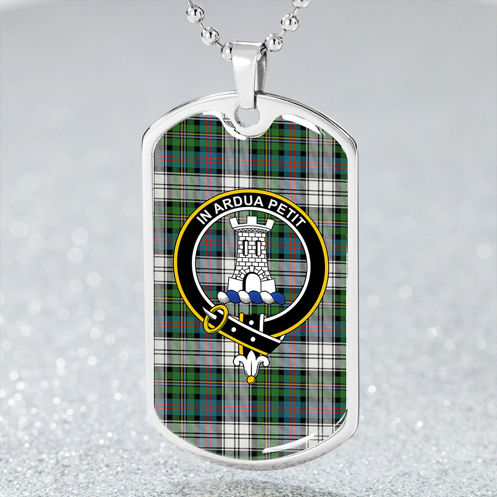 Malcolm Dress Ancient Clan Badge Classic Tartan Dog Tag Necklace