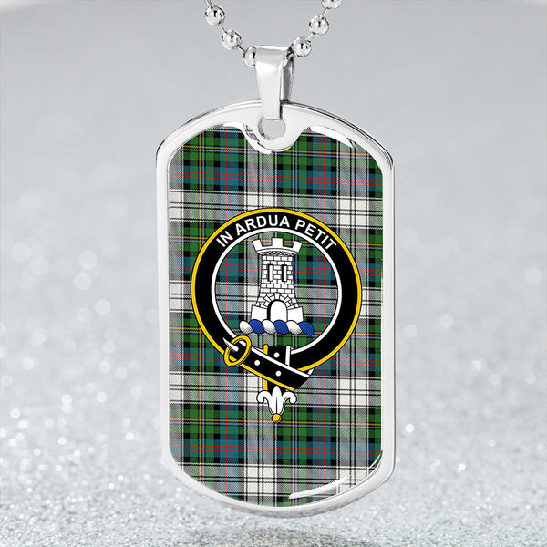 Malcolm Dress Ancient Clan Badge Classic Tartan Dog Tag Necklace