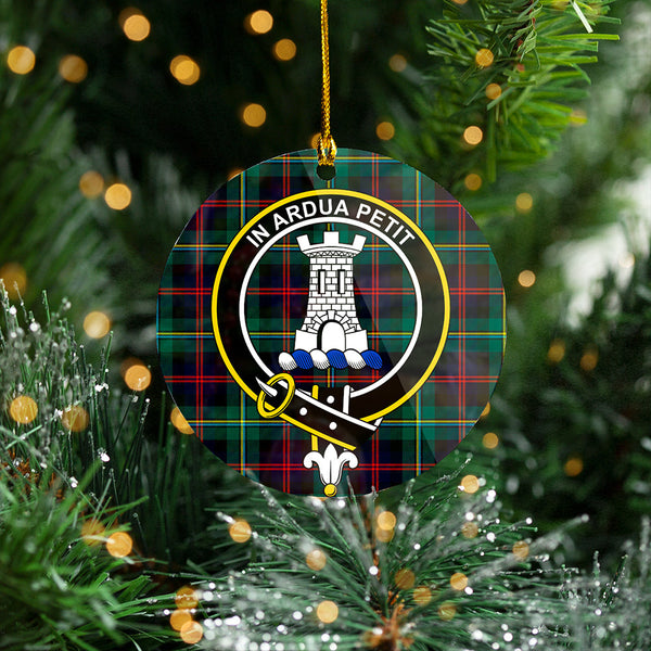 Malcolm Modern Clan Badge Tartan Plastic Christmas Ornaments