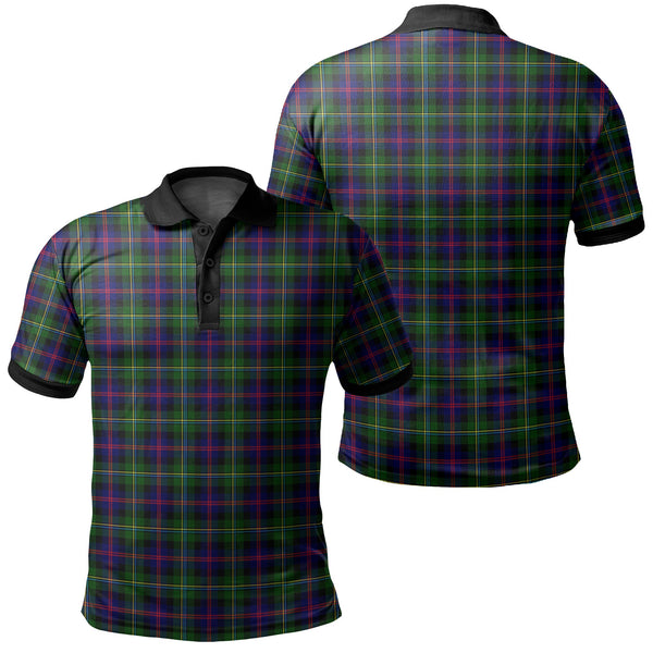 Malcolm Modern Tartan Classic Polo Shirt Black Neck 2 Style